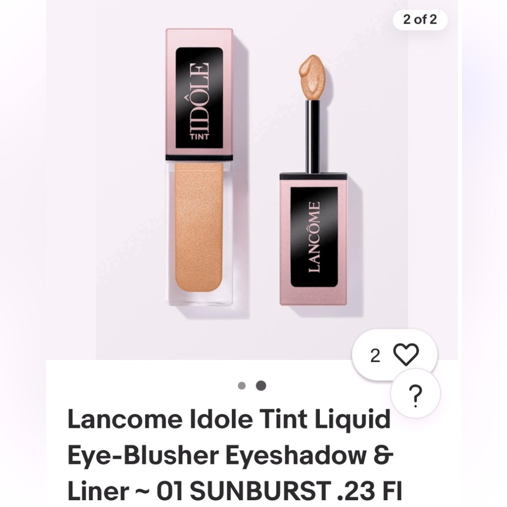 Lancome Idole Tint Liquid Eye-Blusher  Eyeshadow & Liner 01 Sunburst 23.Fl
